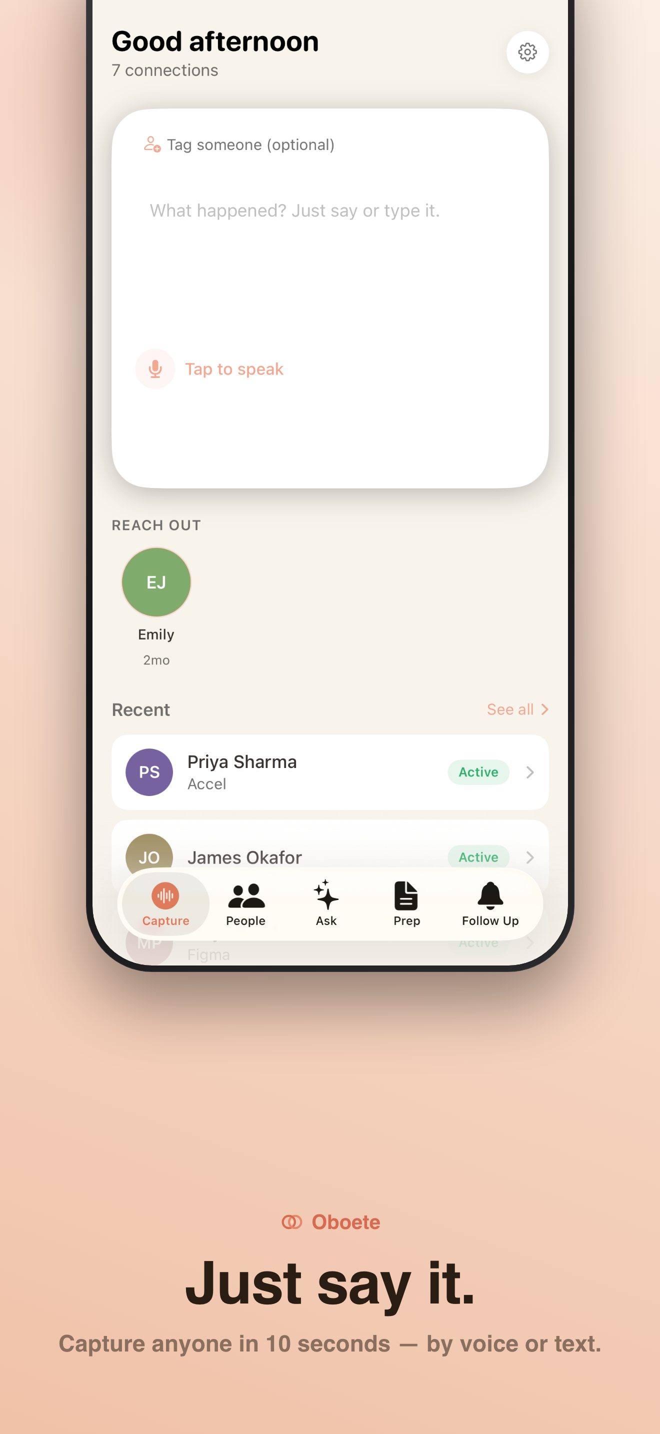 Capturing a memory by voice