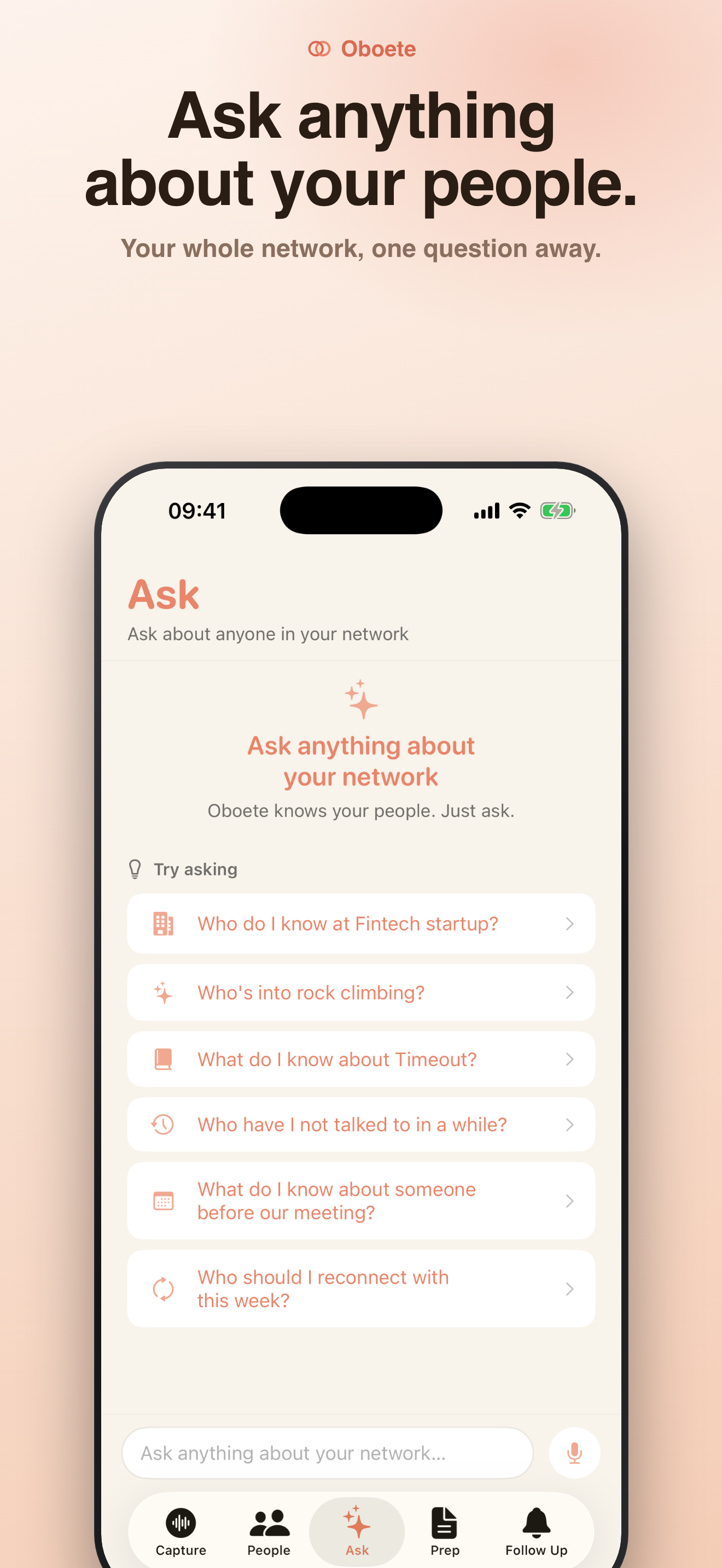 Asking your network a question